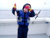 10-24 - Liam shows off his white perch caught fishing in the Mullica River.